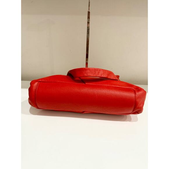 Fabrizio Poker Medium Size Genuine Leather Women's Shoulder Handbag Red - Picture 6 of 11